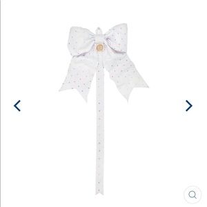 The Beaufort Bonnet Company Bibie Bow Holder Dudley Dot Polka Rainbow New In Bag